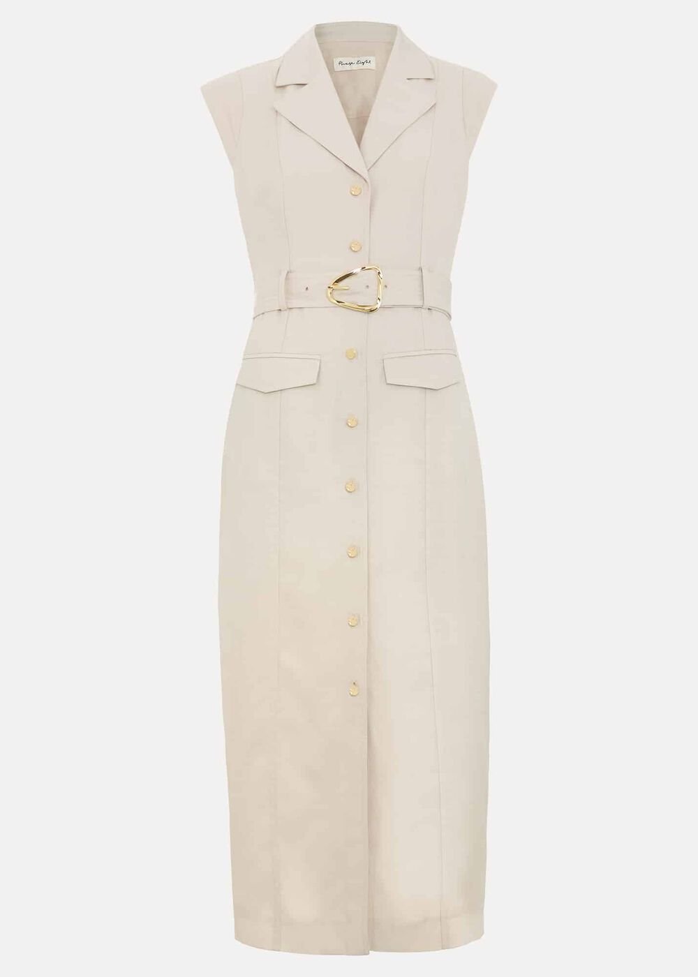 Kristal Utility Midi Dress Cream