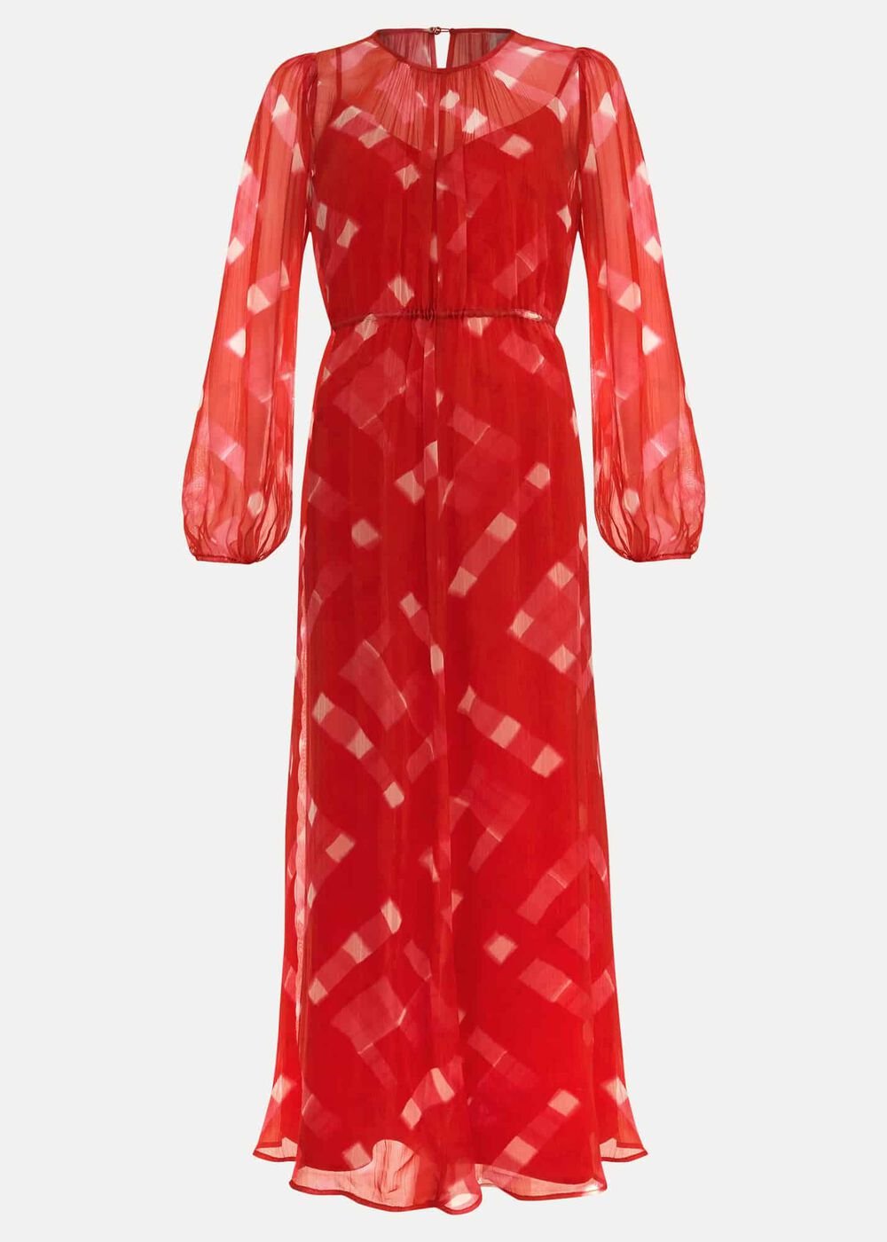 Tatianna Check Maxi Dress Red