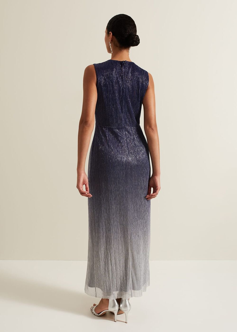 Sara Metallic Jersey Maxi Dress Multi-Coloured