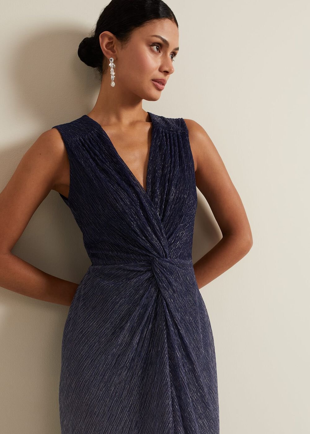 Sara Metallic Jersey Maxi Dress Multi-Coloured