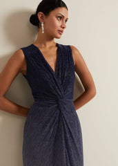 Sara Metallic Jersey Maxi Dress Multi-Coloured