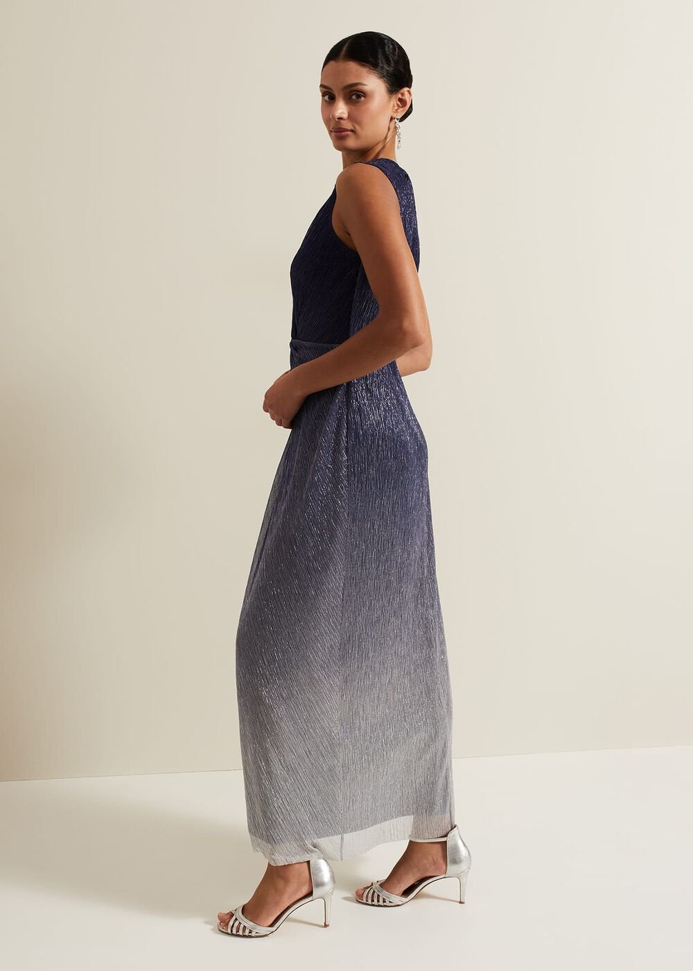 Sara Metallic Jersey Maxi Dress Multi-Coloured