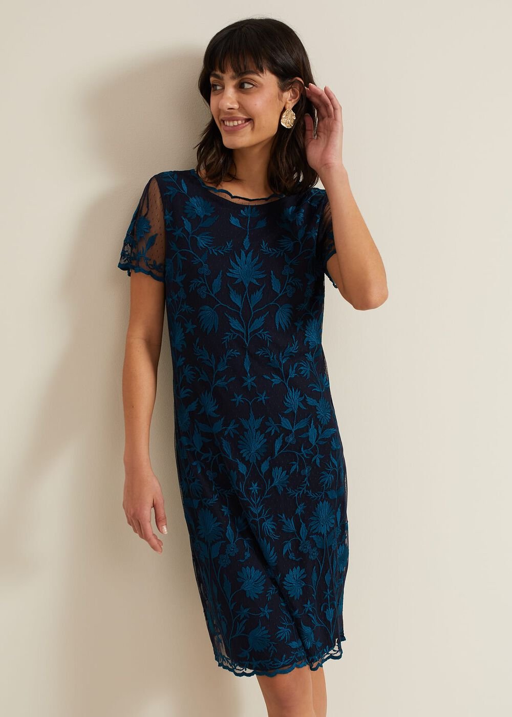 Shelby Embroidered Dress Multi-Coloured
