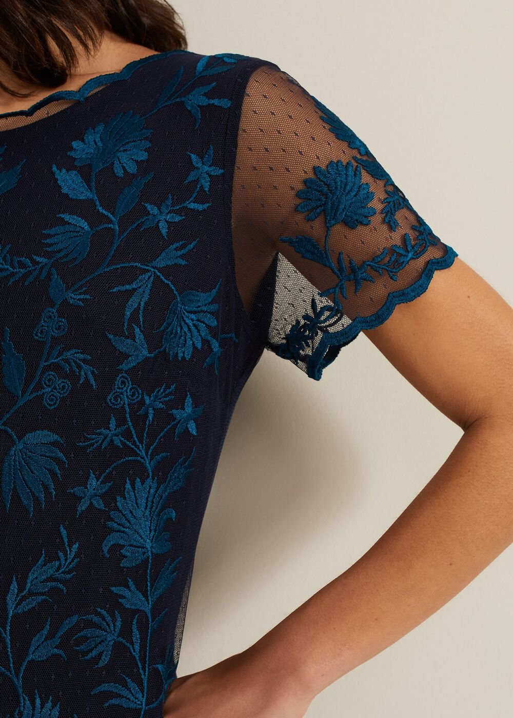 Shelby Embroidered Dress Multi-Coloured