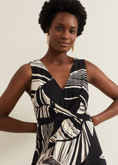 Artemis Abstract Maxi Dress Black/Multi
