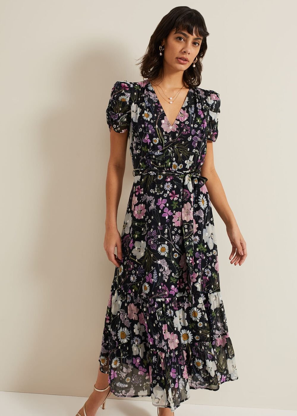 Azalea Print Fil Coupe Dress Multi-Coloured