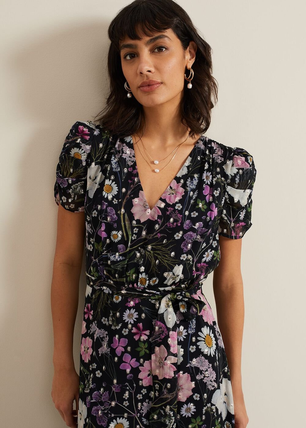 Azalea Print Fil Coupe Dress Multi-Coloured