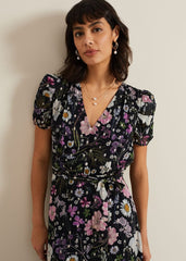 Azalea Print Fil Coupe Dress Multi-Coloured