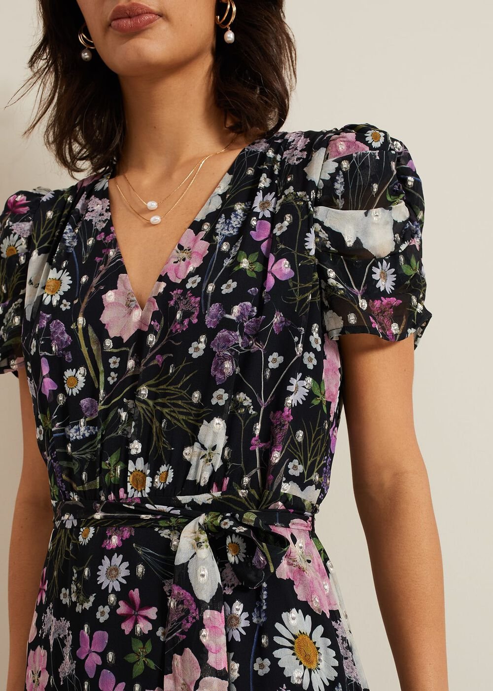 Azalea Print Fil Coupe Dress Multi-Coloured