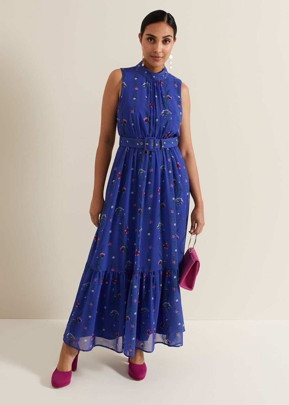 Petite Sofia Print Maxi Dress Multi-Coloured
