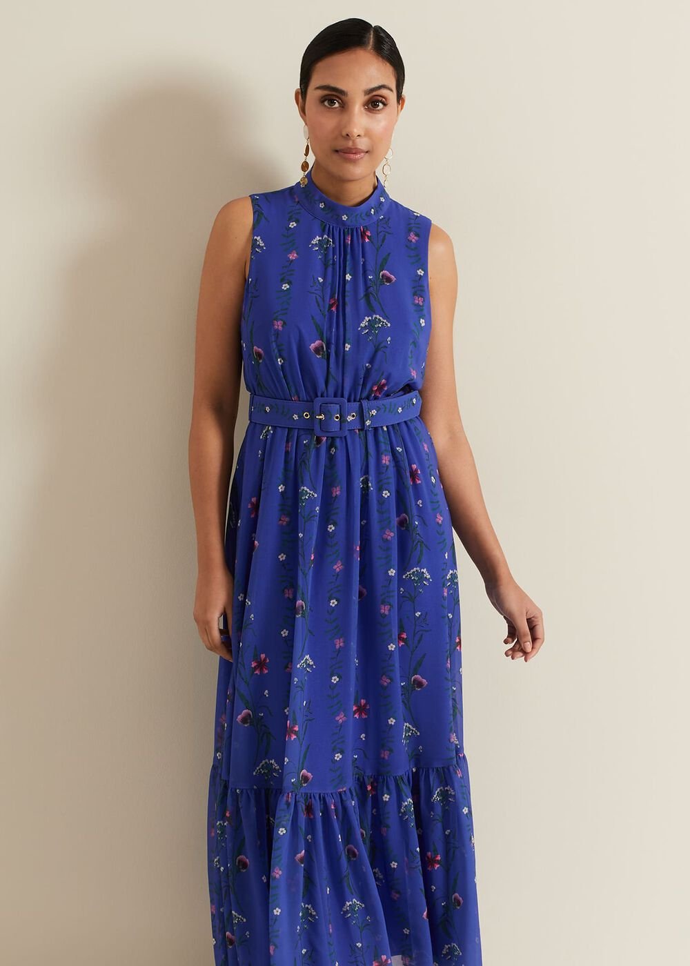 Petite Sofia Print Maxi Dress Multi-Coloured