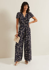 Helene Floral Print Jumpsuit Multi-Coloured