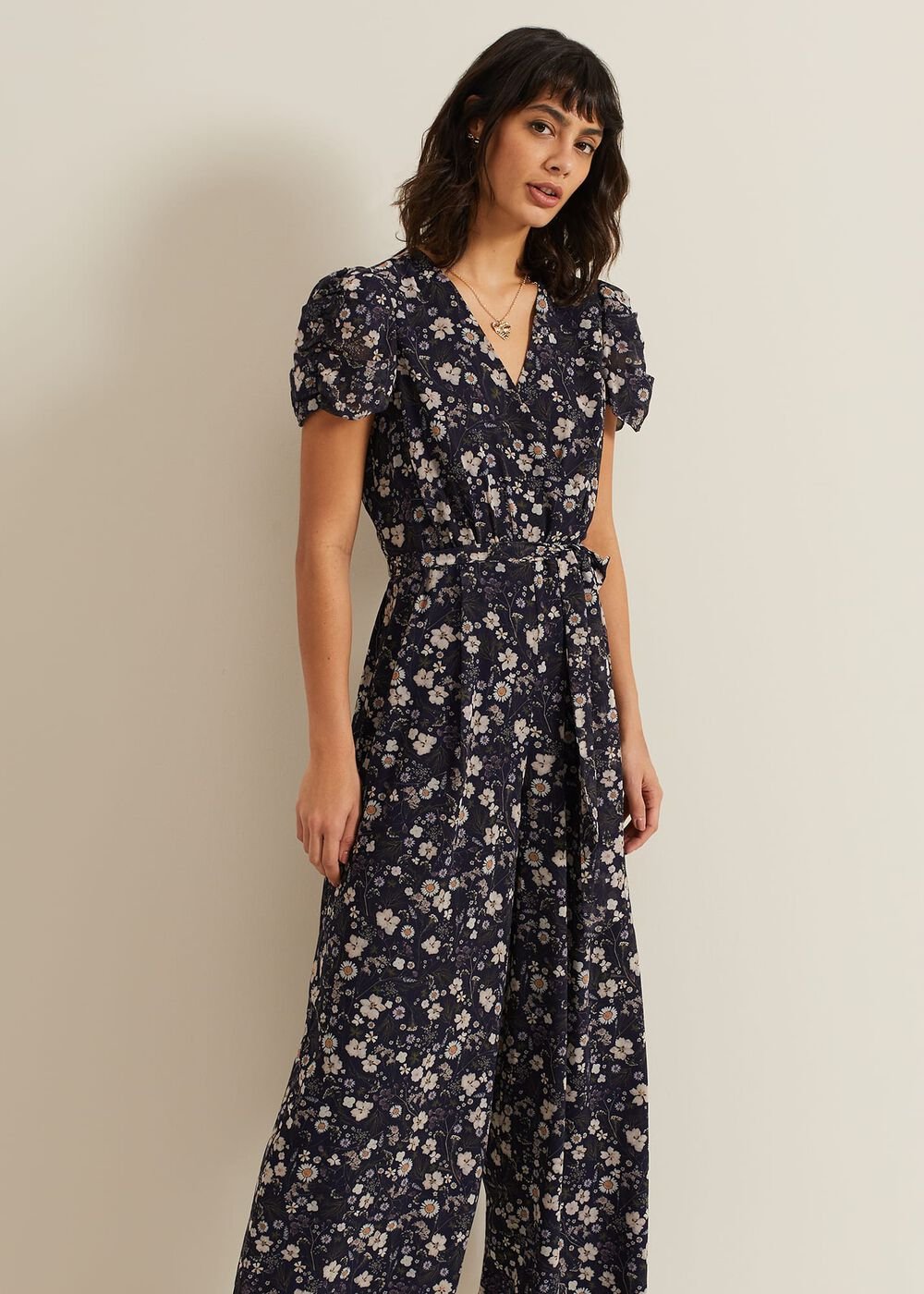 Helene Floral Print Jumpsuit Multi-Coloured