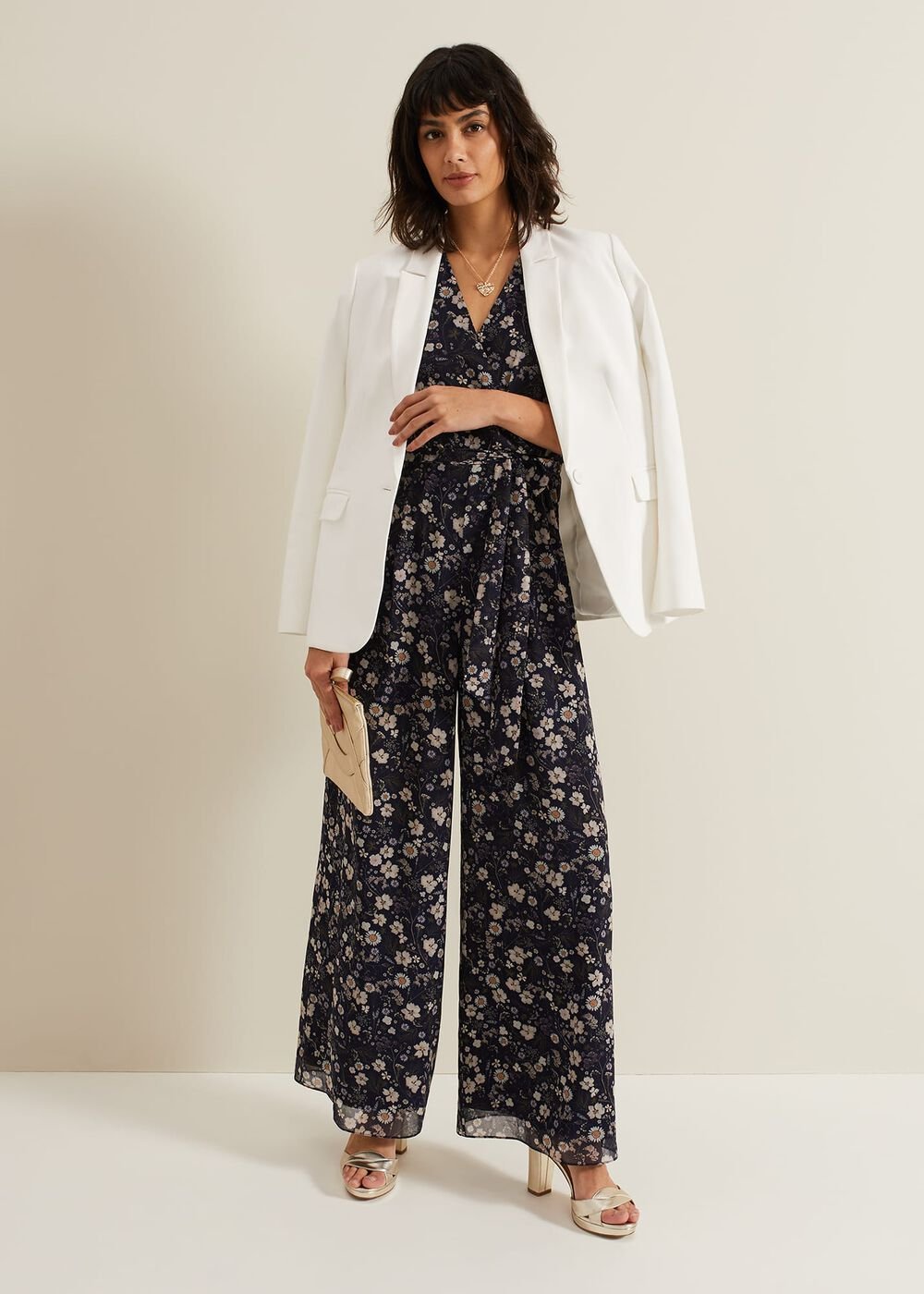 Helene Floral Print Jumpsuit Multi-Coloured