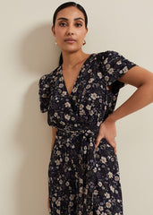 Petite Helene Floral Print Jumpsuit Multi-Coloured