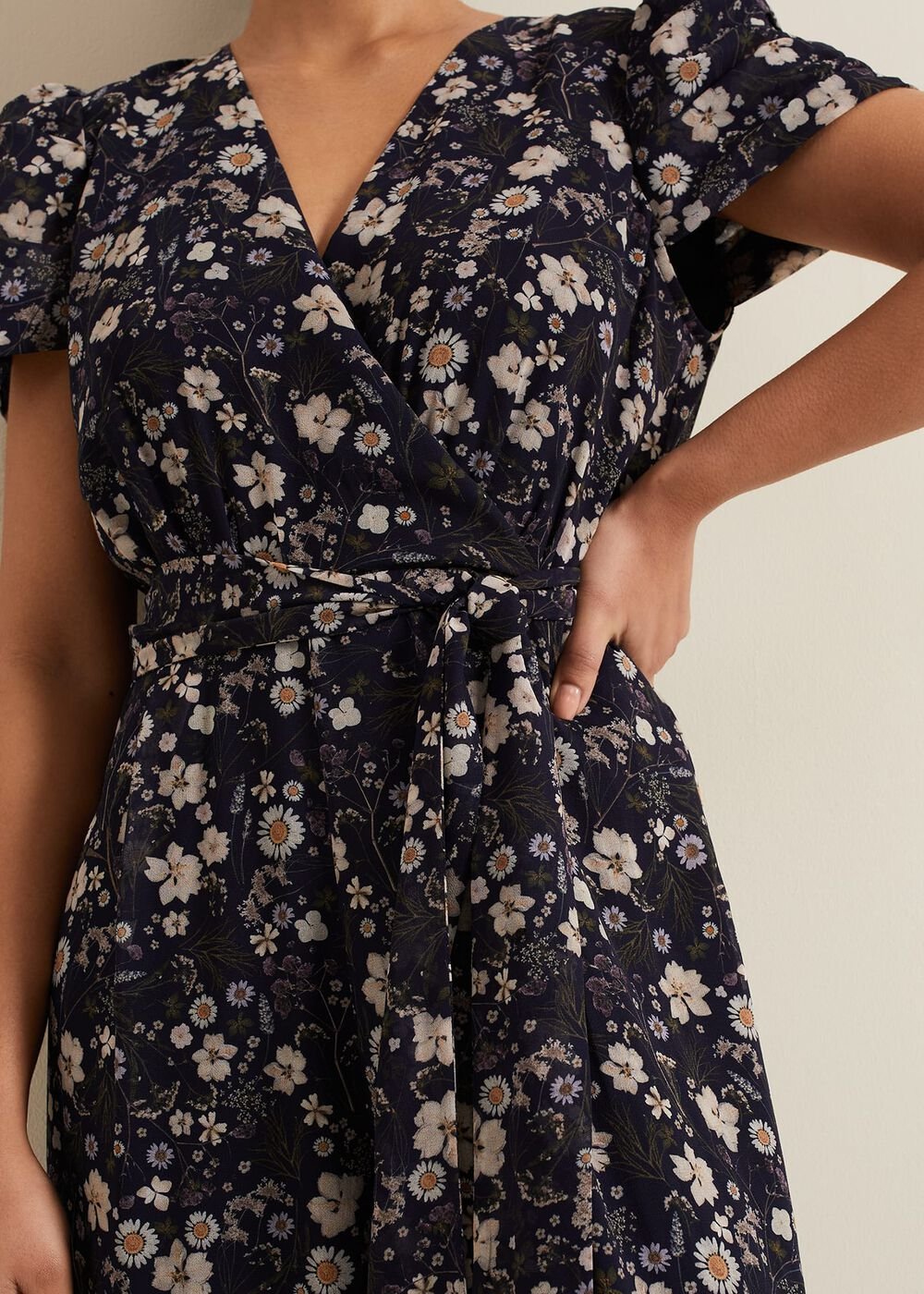 Petite Helene Floral Print Jumpsuit Multi-Coloured
