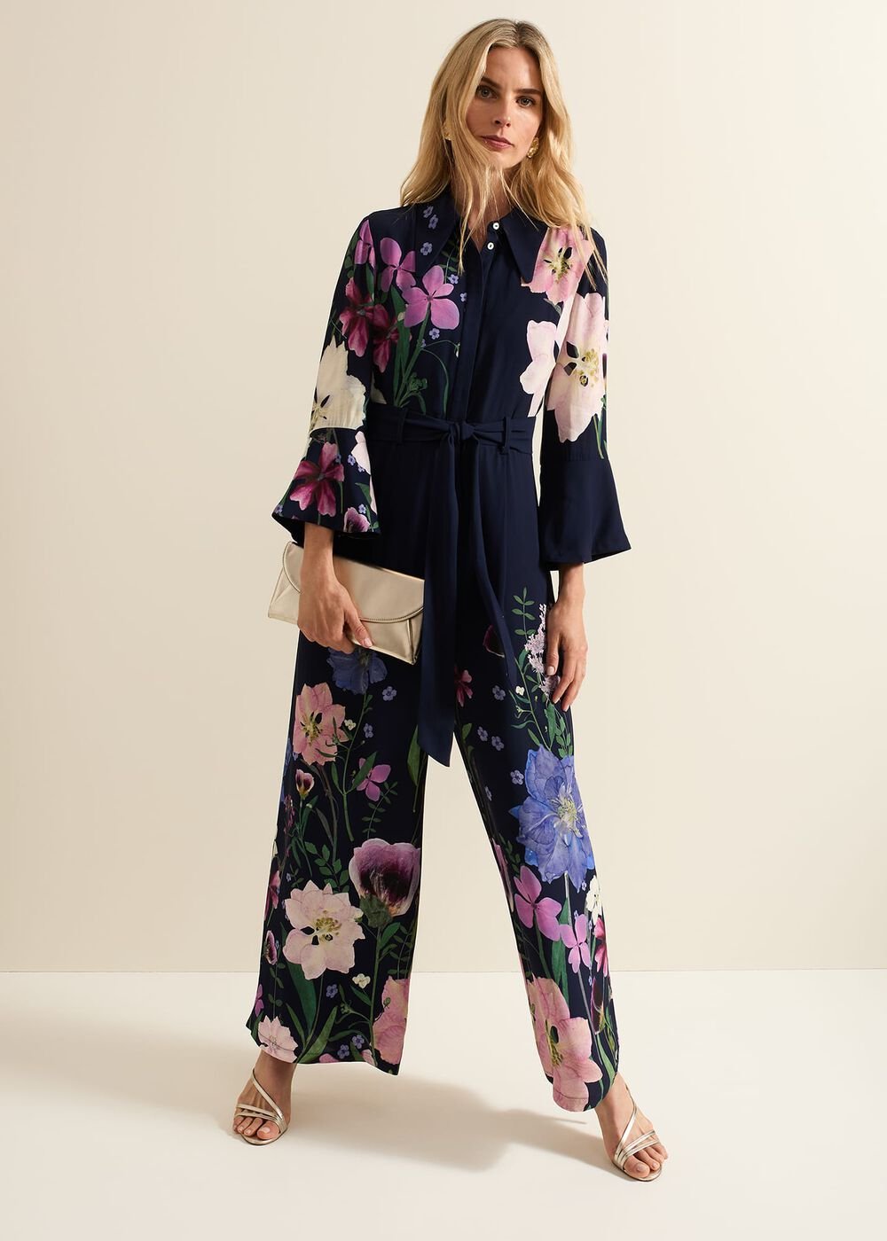 Annia Floral Print Jumpsuit Multi-Coloured