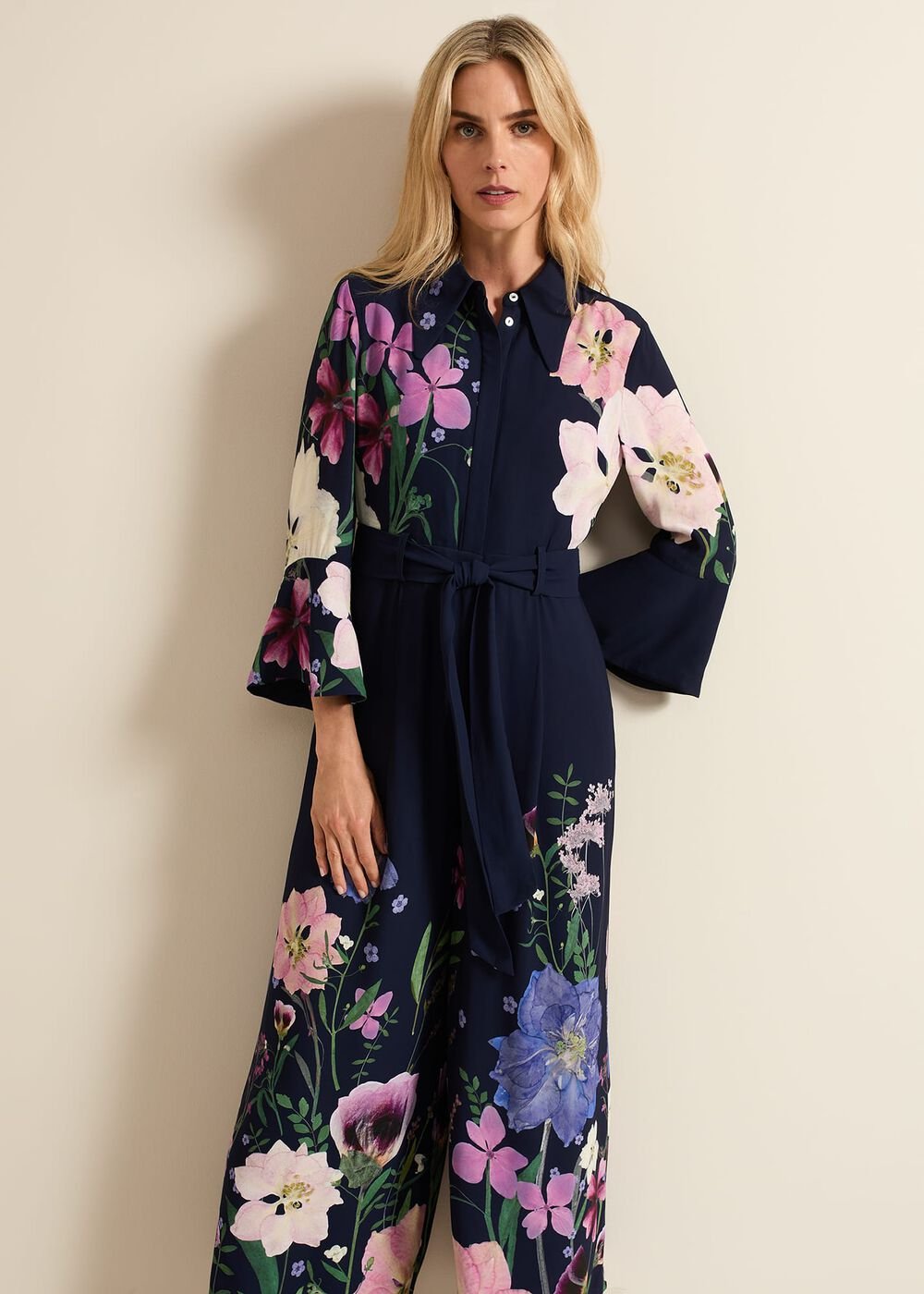 Annia Floral Print Jumpsuit Multi-Coloured