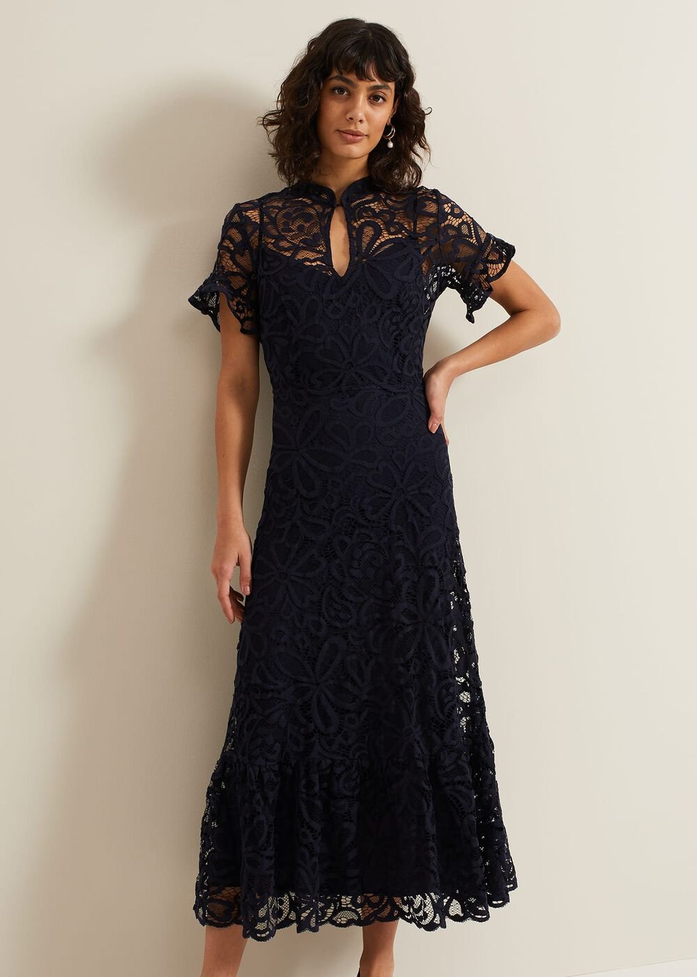 Lula Lace Dress Navy