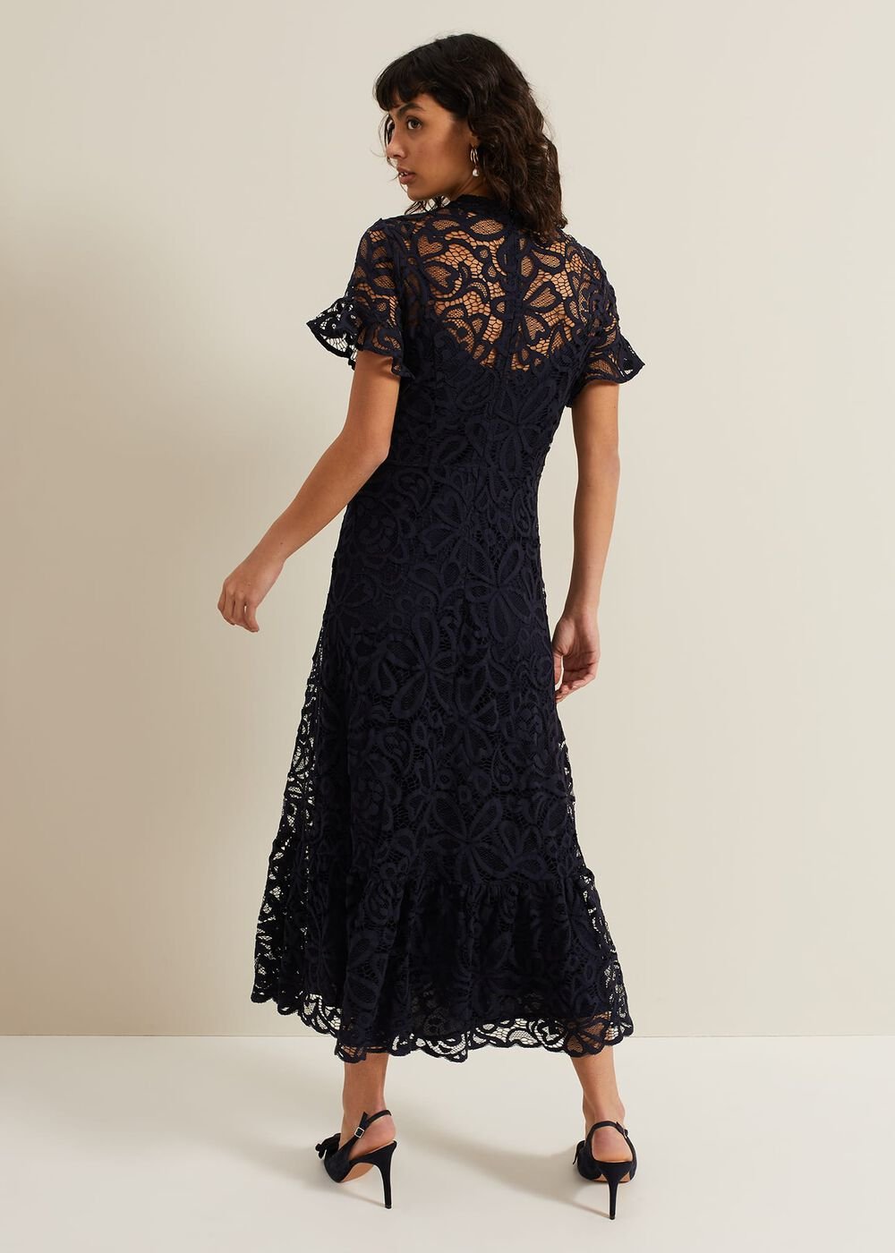 Lula Lace Dress Navy