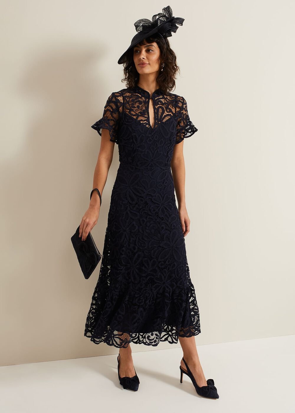 Lula Lace Dress Navy