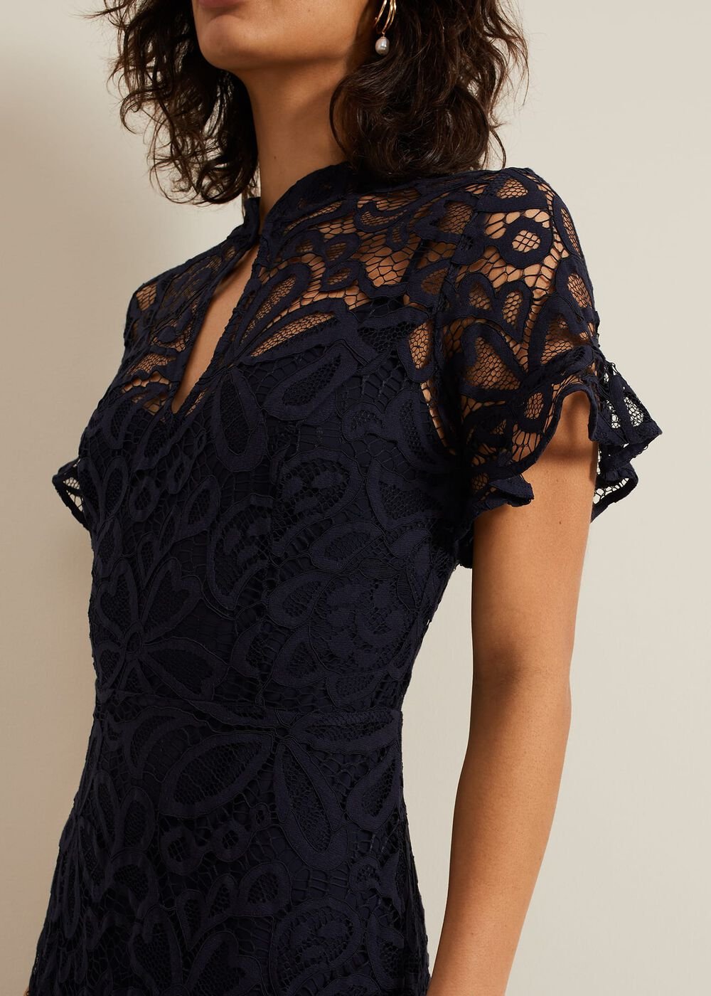 Lula Lace Dress Navy