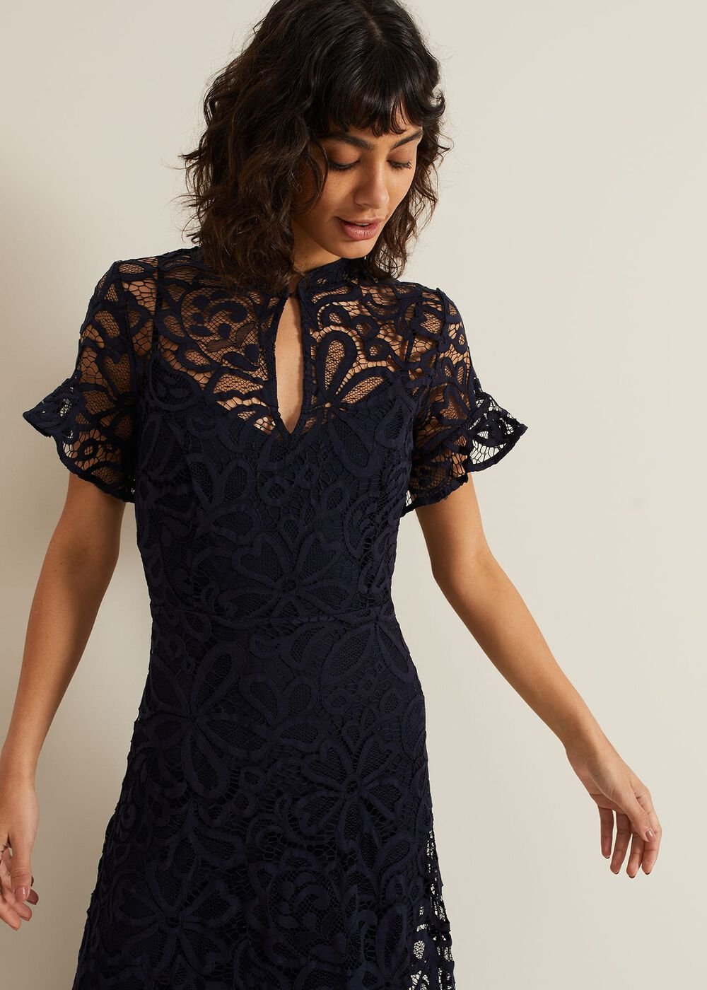 Lula Lace Dress Navy