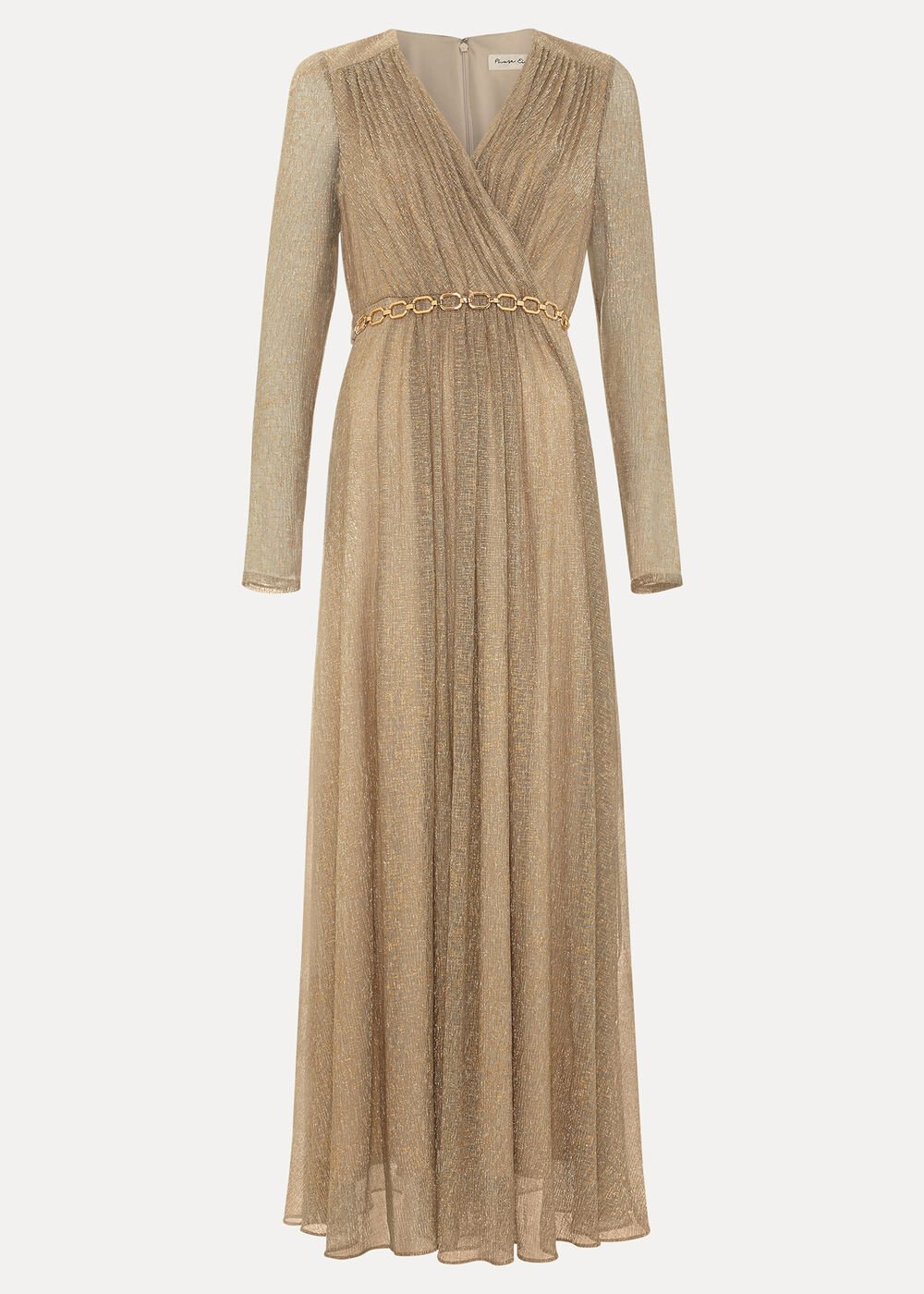 Masie Metallic Jersey Maxi Dress Gold