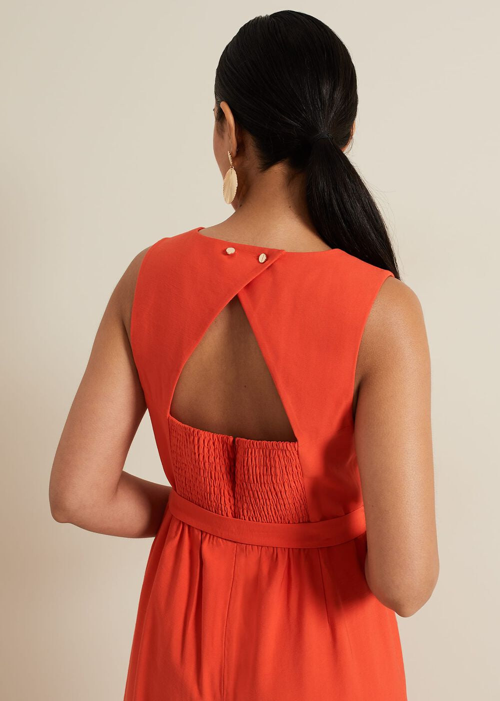 Petite Marta Red Culotte Jumpsuit Red