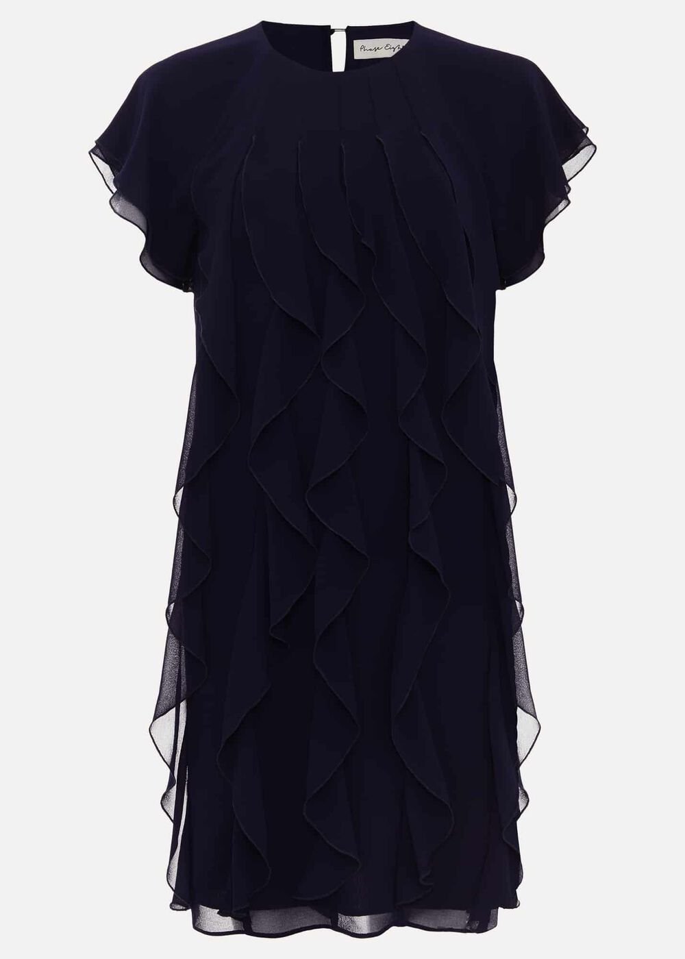 Claudette Frill Dress Navy