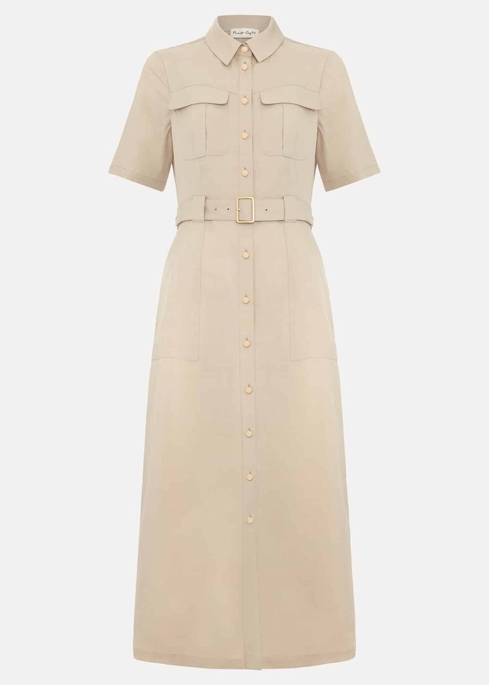 Willow Utility Midi Dress Stone