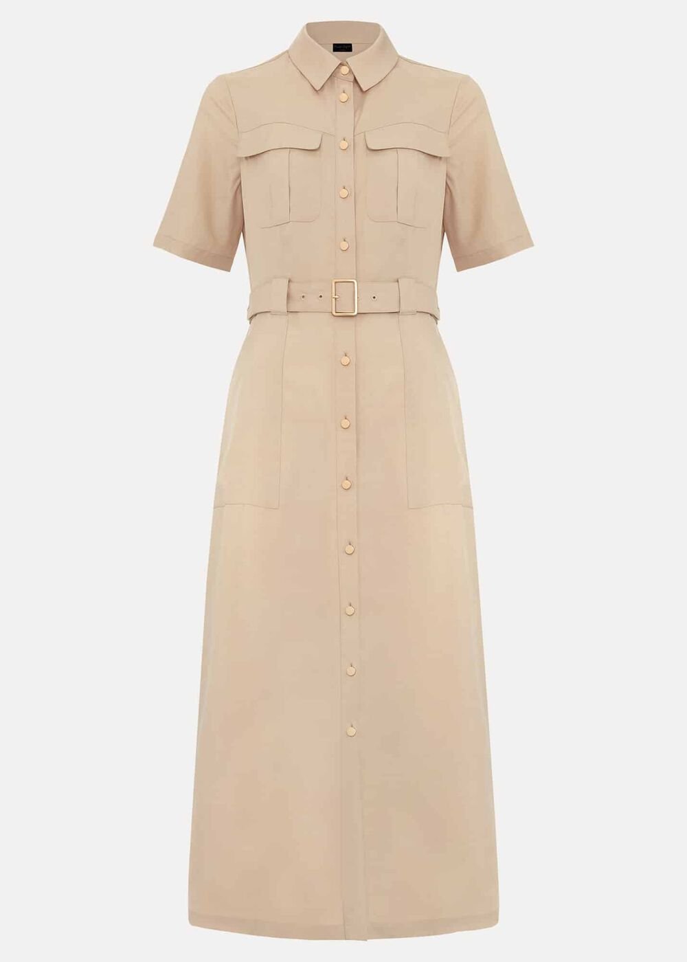 Petite Willow Utility Midi Dress Stone