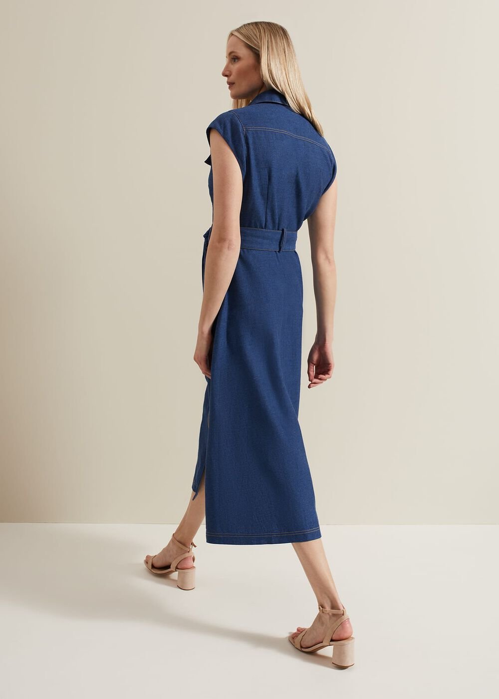 Luiza Denim Midi Dress Denim