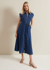 Luiza Denim Midi Dress Denim