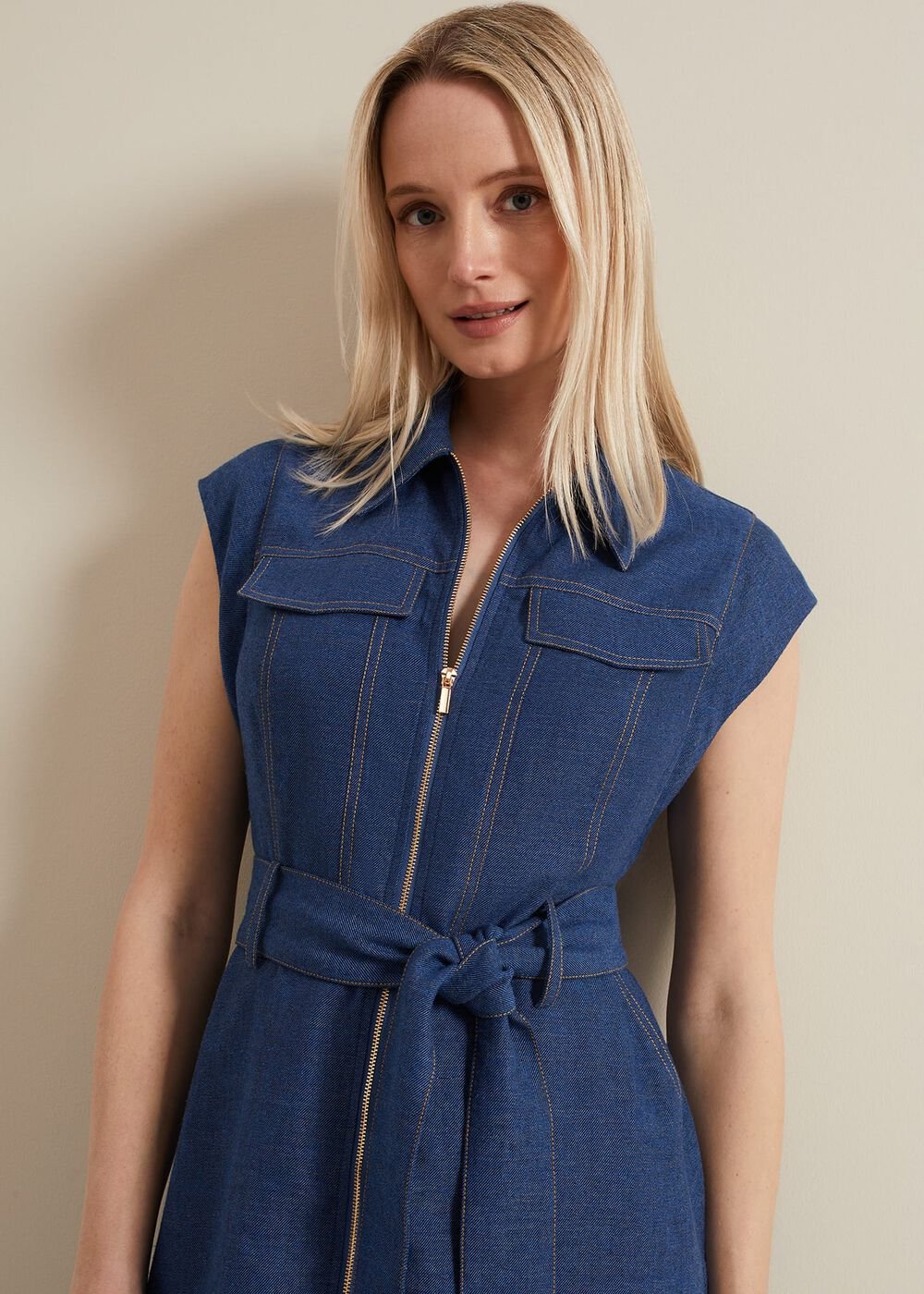 Luiza Denim Midi Dress Denim