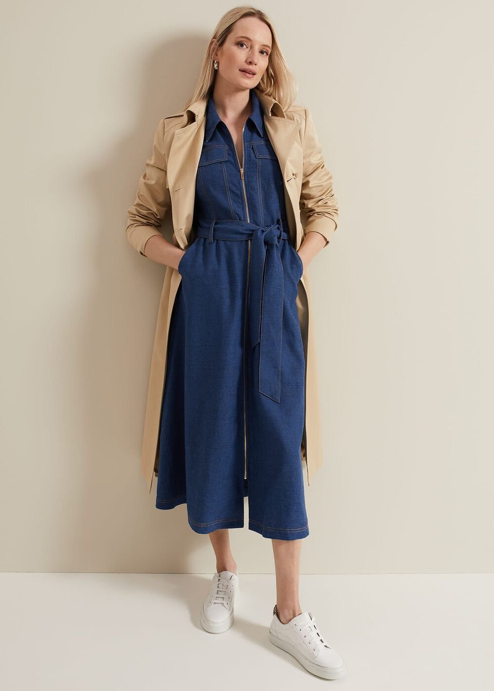 Luiza Denim Midi Dress Denim