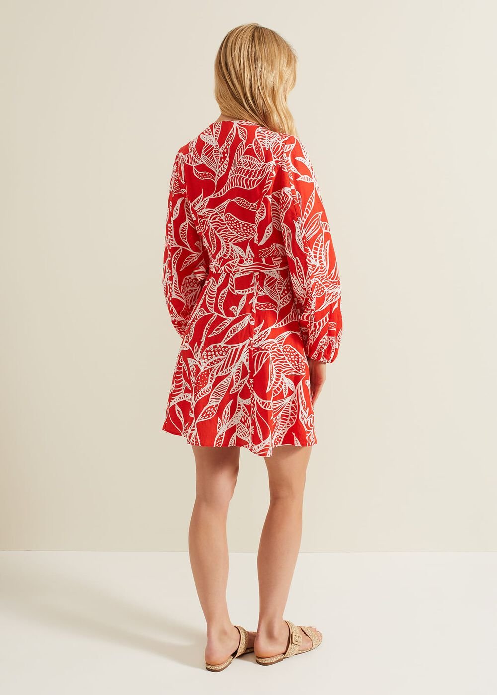 Charlotte Red Wrap Mini Dress Red