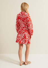 Charlotte Red Wrap Mini Dress Red