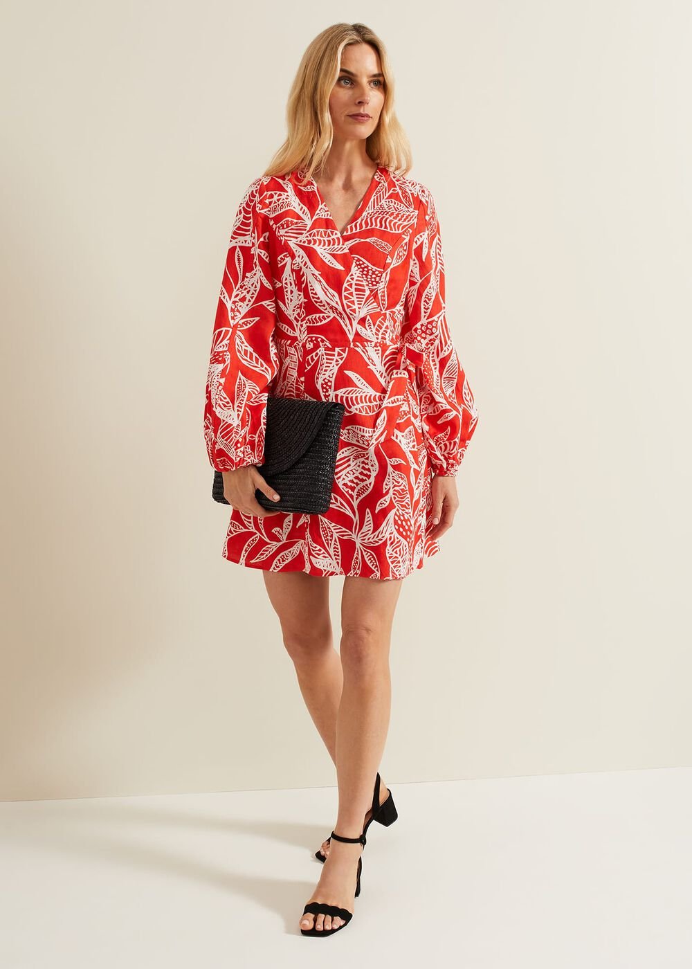 Charlotte Red Wrap Mini Dress Red