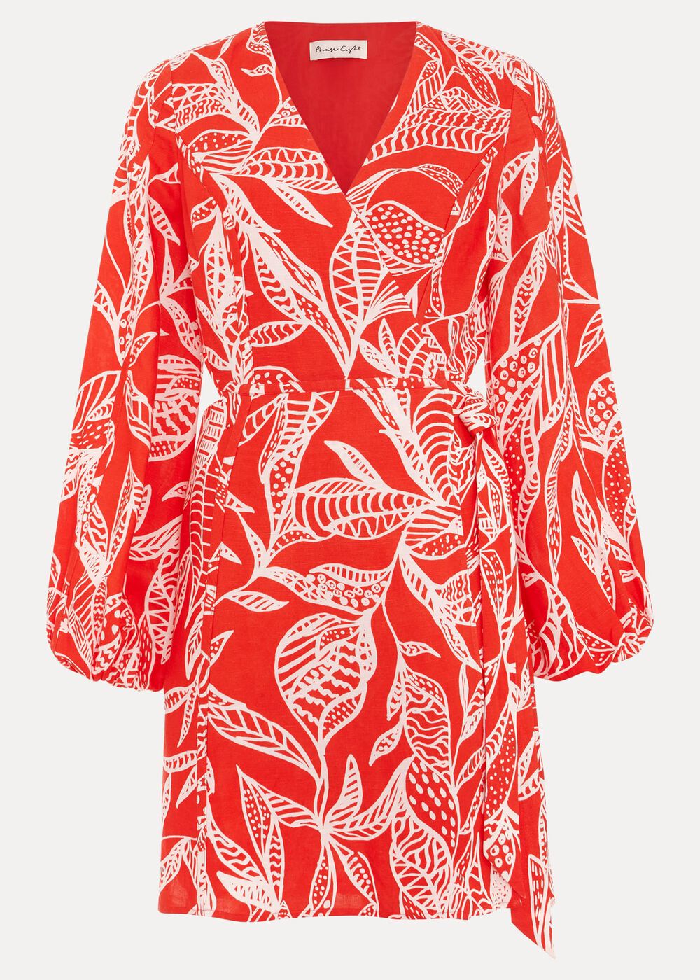 Charlotte Red Wrap Mini Dress Red