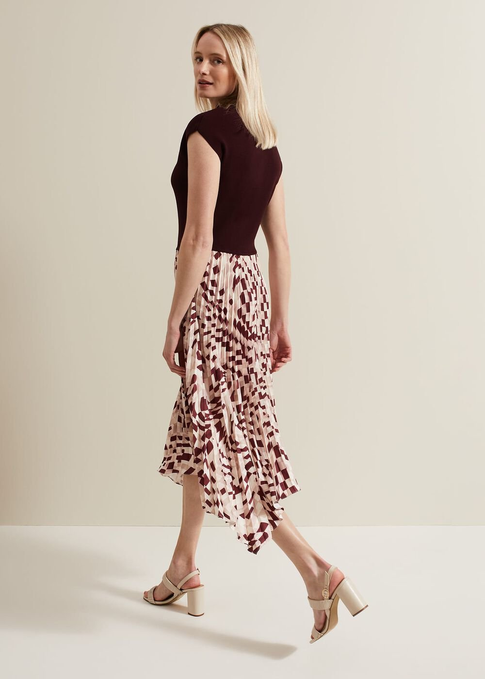 Maya Woven Hem Geo Dress Multi-Coloured