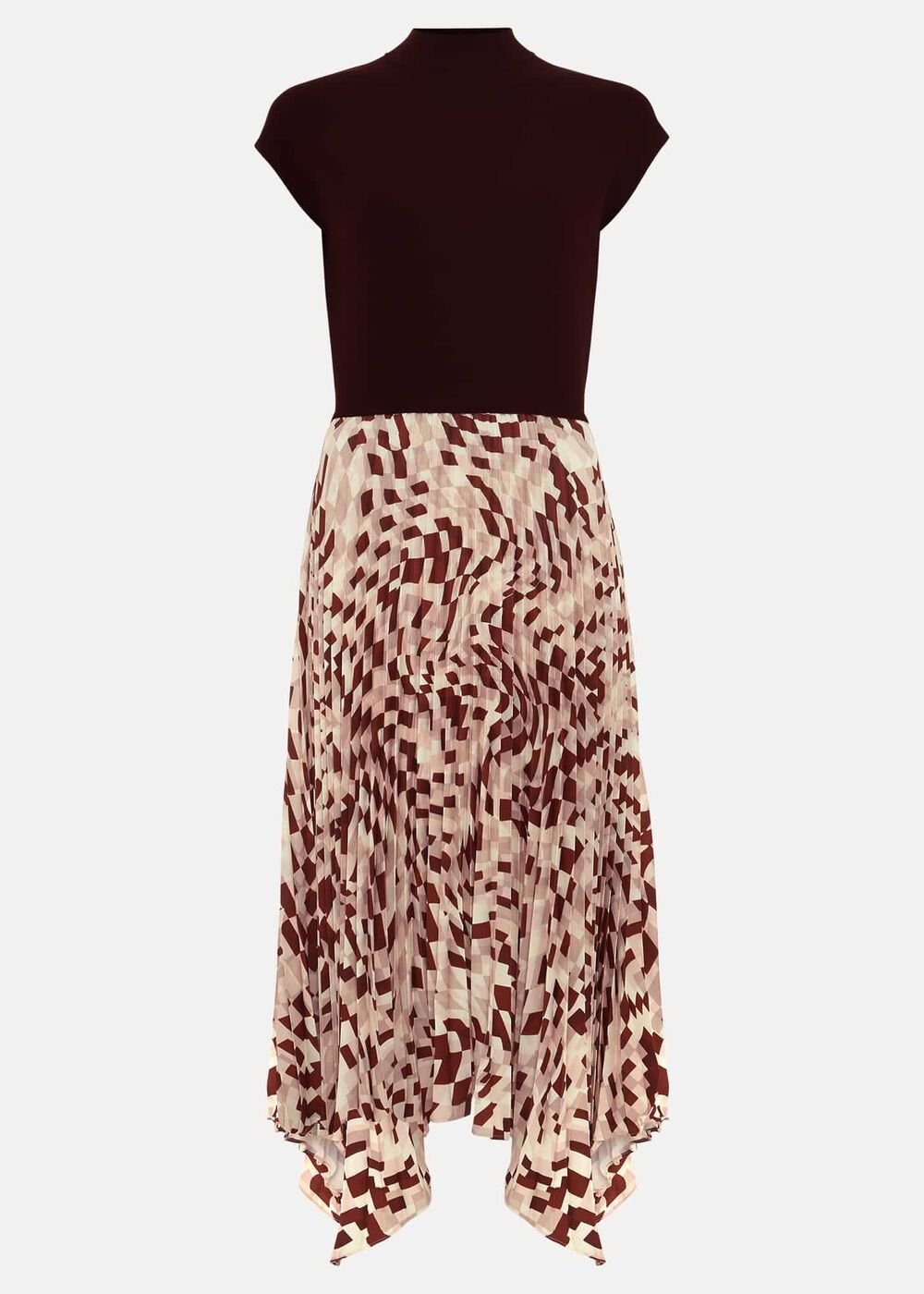 Maya Woven Hem Geo Dress Multi-Coloured