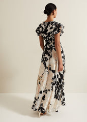 Liana Floral Maxi Dress Black/Ivory