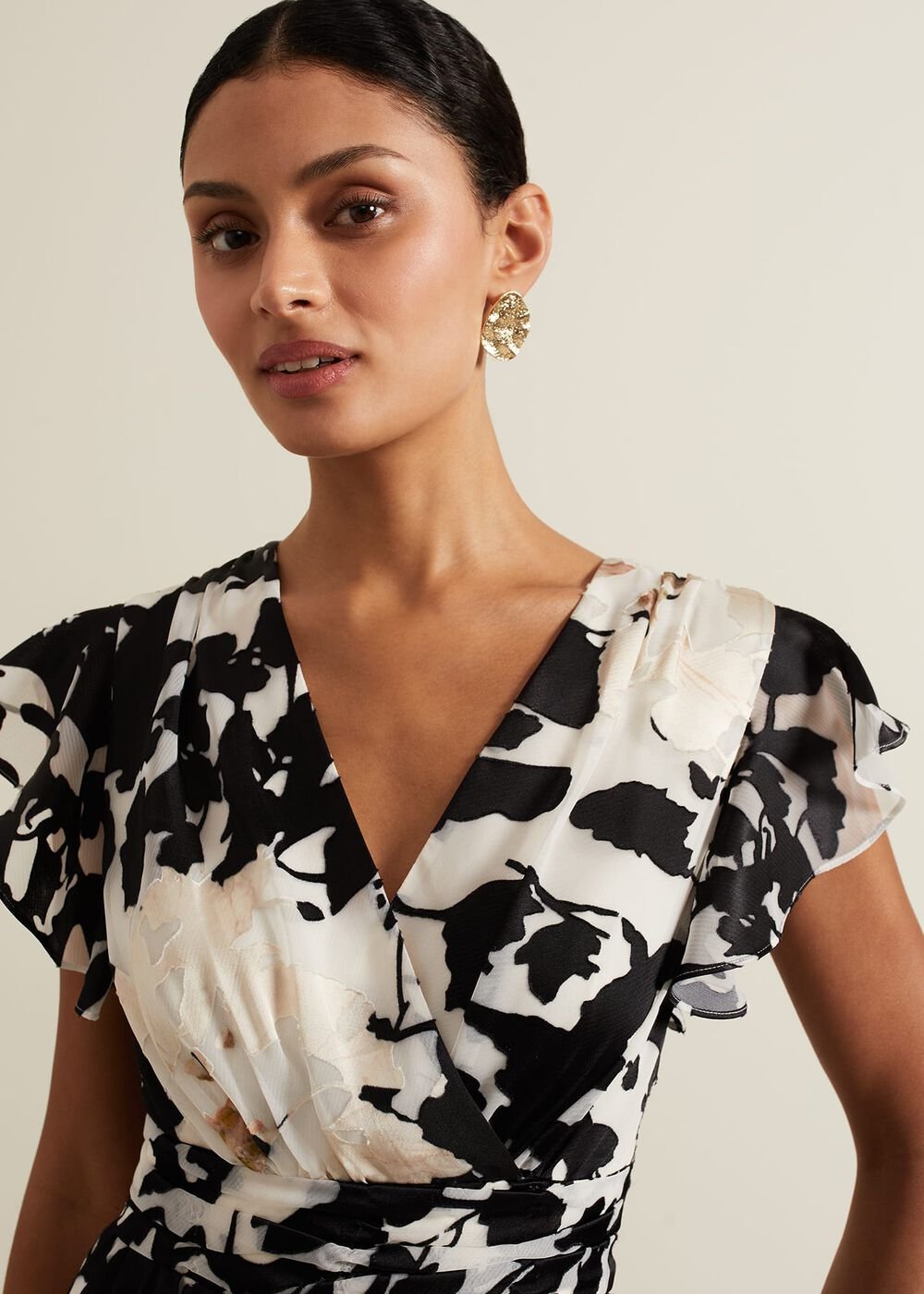 Liana Floral Maxi Dress Black/Ivory