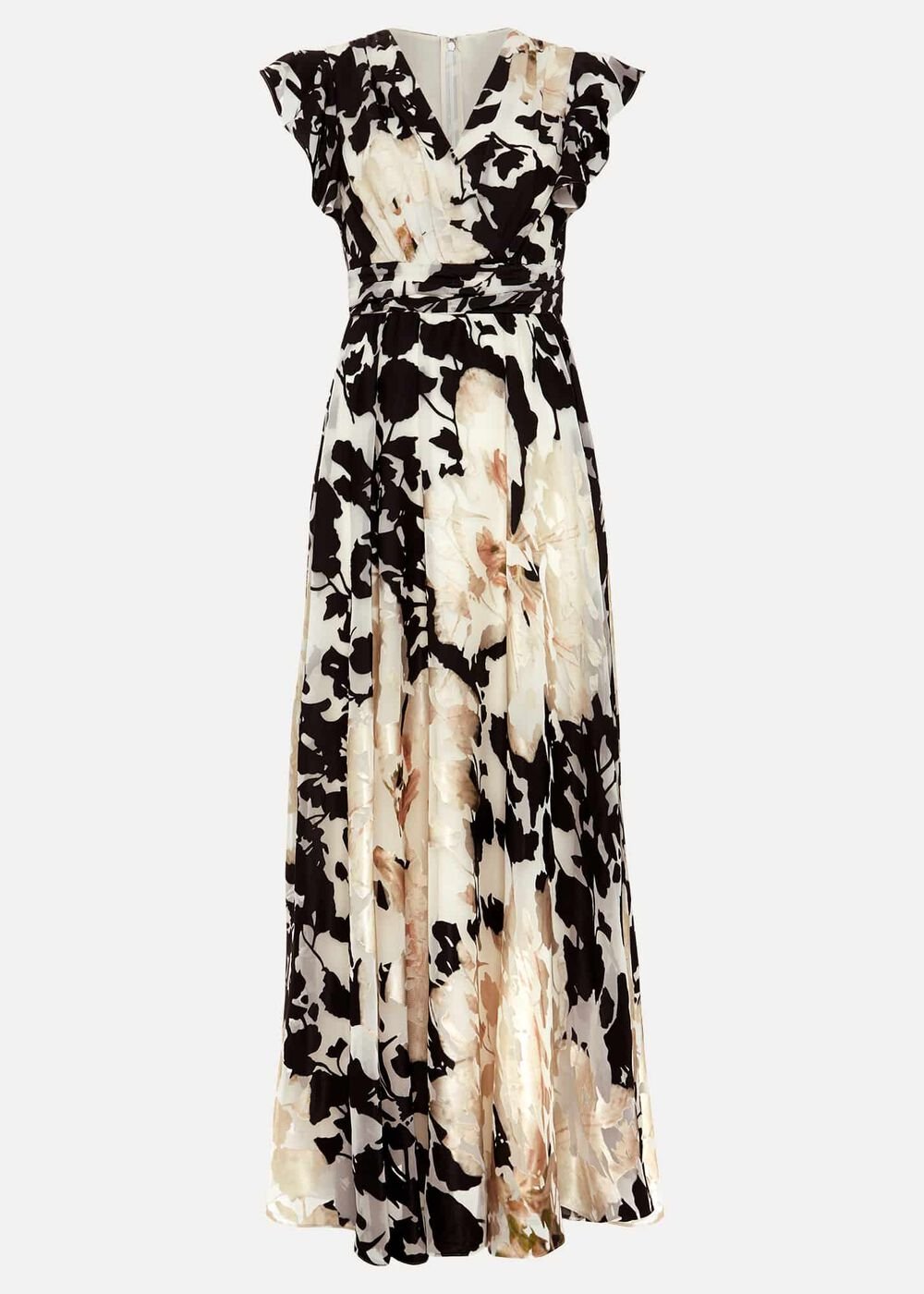 Liana Floral Maxi Dress Black/Ivory