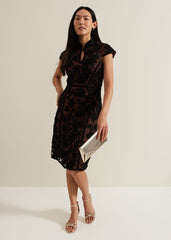 Edith Tapework Midi Dress Multi-Coloured
