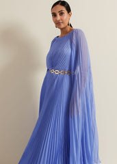 Petite Marren Blue Chiffon Maxi Dress Blue