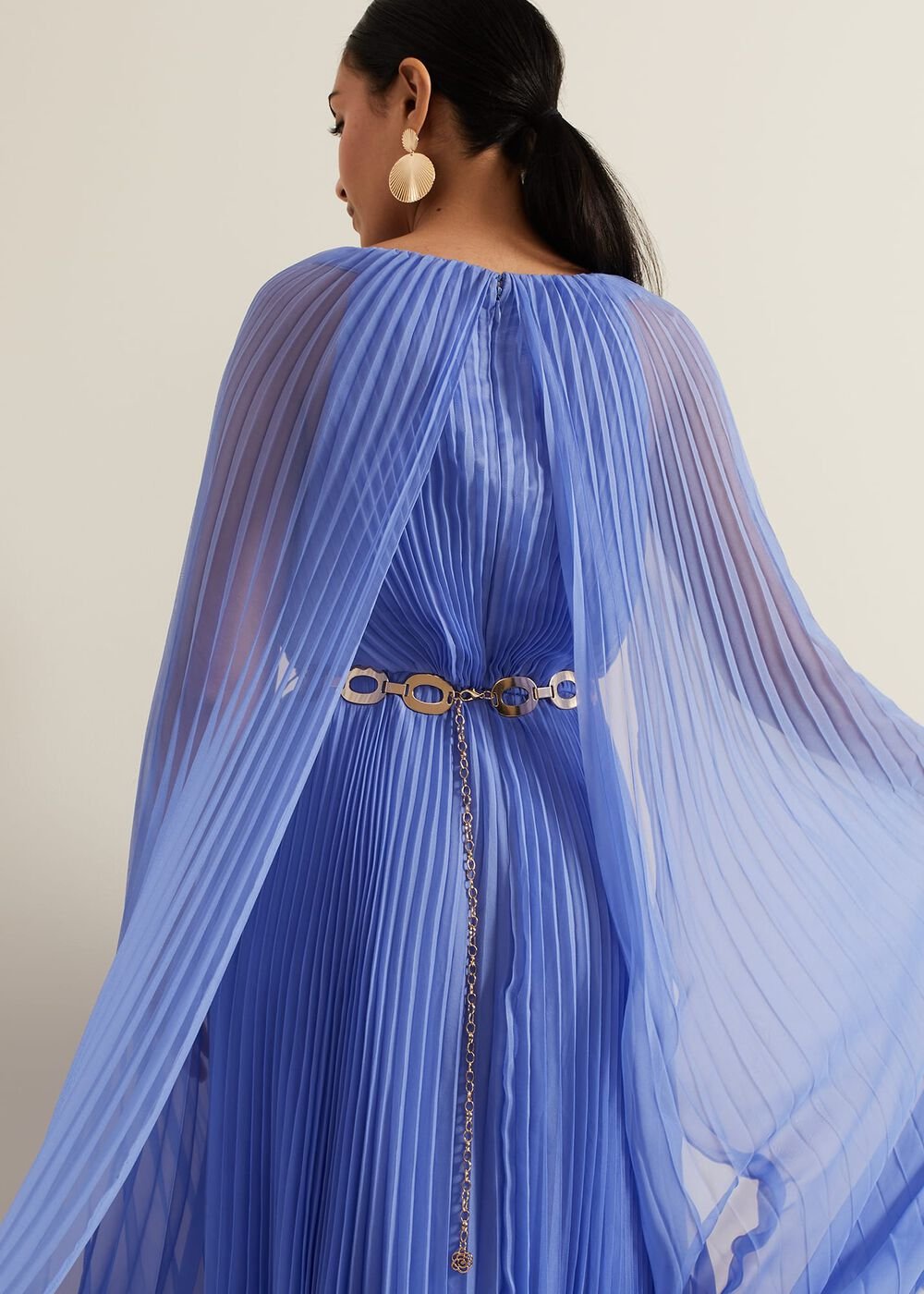 Petite Marren Blue Chiffon Maxi Dress Blue