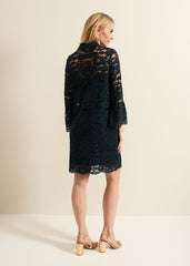 Rojina Teal Lace Shirt Dress Teal
