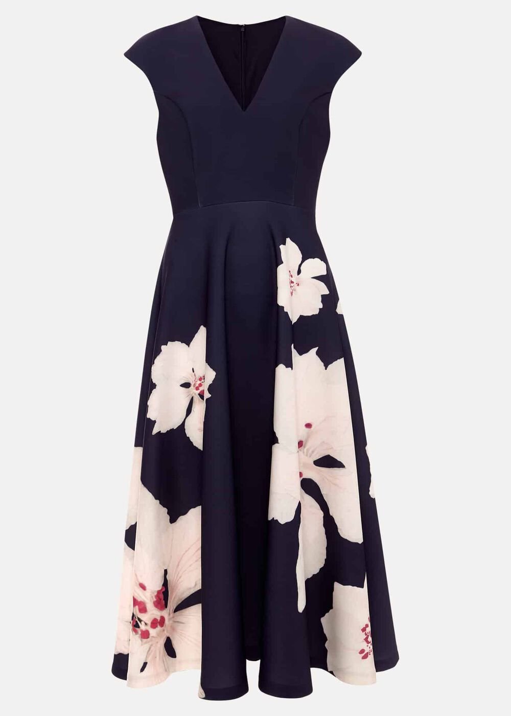 Rakhi Scuba Fit And Flare Midi Dress Multi-Coloured